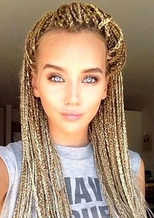 35 Awesome Box Braids Hairstyles You Simply Must Try Within Most Popular Dookie Braid Hairstyles With Blonde Highlights (View 11 of 25)