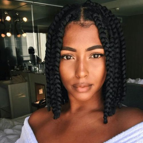 35 Best Black Braided Hairstyles For 2019 Within Most Recently Long Bob Braid Hairstyles With Thick Braids (View 8 of 25)