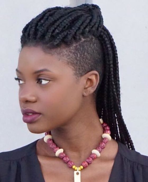 35 Bombass Ways To Style Your Bodacious Box Braids Throughout Recent Half Up Box Bob Braid Hairstyles (View 23 of 25)