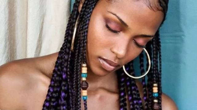 35 Protective Styles For Natural Hair | Cafemom For Most Recently Pulled Back Beaded Bun Braided Hairstyles (View 15 of 25)