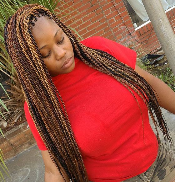 40 Awe Inspiring Ways To Style Your Crochet Braids Throughout Most Recent African Red Twists Micro Braid Hairstyles (Photo 22 of 25)