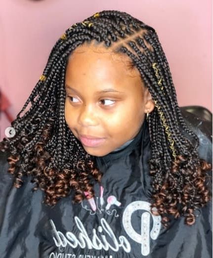 40 Braids For Black Kids 2018 – Mr Kids Haircuts Pertaining To 2018 Side Parted Braided Bob Hairstyles (View 13 of 25)