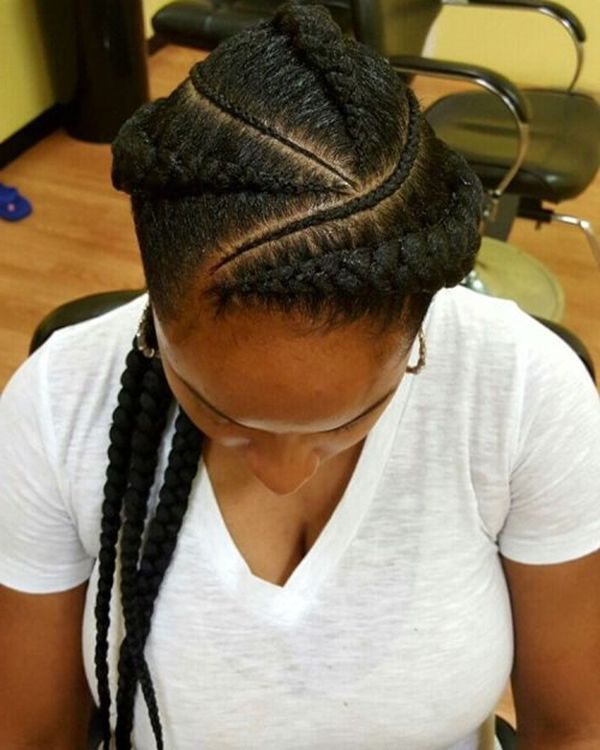 40 Lovely Ghana Braid Hairstyles To Try – Buzz 2018 In Latest Whirlpool Braid Hairstyles (View 7 of 25)