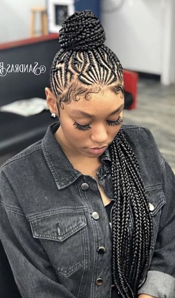 40 Lovely Ghana Braid Hairstyles To Try – Buzz 2018 Pertaining To 2018 Whirlpool Braid Hairstyles (View 3 of 25)