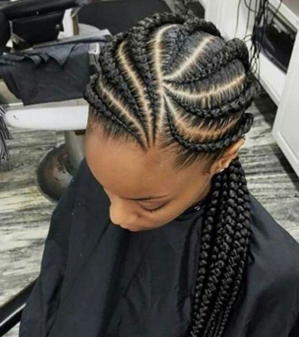 40 Lovely Ghana Braid Hairstyles To Try – Obsigen Regarding Latest Whirlpool Braid Hairstyles (View 17 of 25)