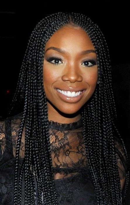 40 Micro Braids Hairstyles | Herinterest/ With Regard To Most Current Side Parted Braid Hairstyles (Photo 20 of 25)