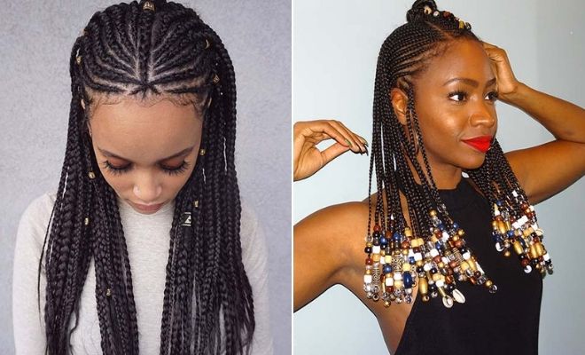 43 Badass Tribal Braids Hairstyles To Try | Stayglam Inside 2018 Side Parted Loose Cornrows Braided Hairstyles (View 15 of 25)