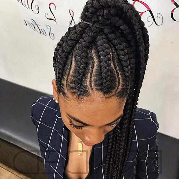 43 Best Braided Ponytail Hairstyles For 2019 | Page 2 Of 4 Inside Most Popular Ponytail Braid Hairstyles With Thin And Thick Cornrows (View 4 of 25)