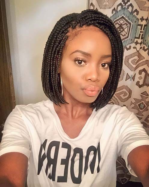 43 Cute Medium Box Braids You Need To Try | Stayglam Intended For Current Mini Braids Bob Hairstyles (Photo 22 of 25)