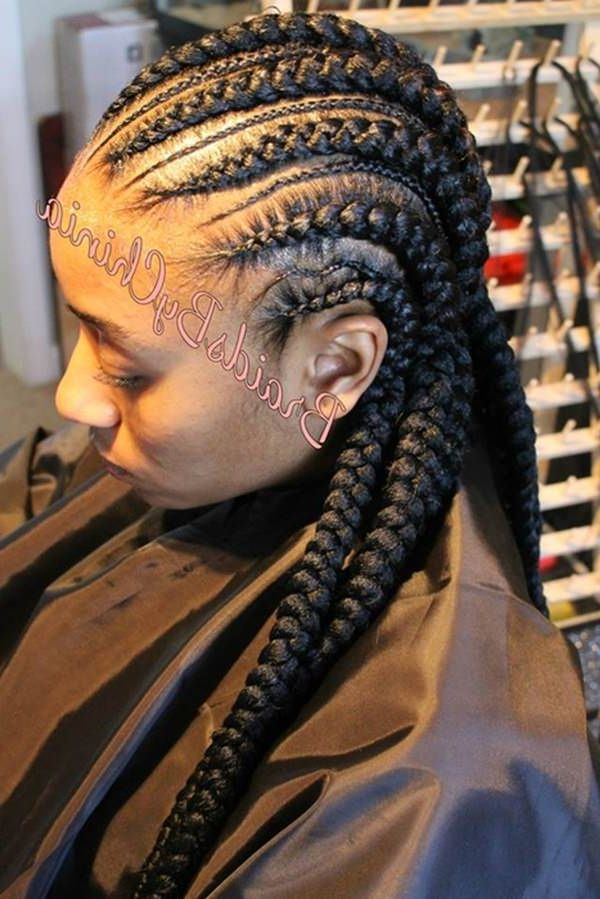 43 New Feed In Braids And How To Do It – Style Easily With Regard To Current Thick And Thin Braided Hairstyles (View 11 of 25)
