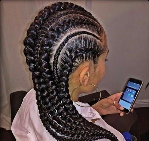 43 New Feed In Braids And How To Do It – Style Easily Within Most Current Thin And Thick Cornrows Under Braid Hairstyles (View 10 of 25)