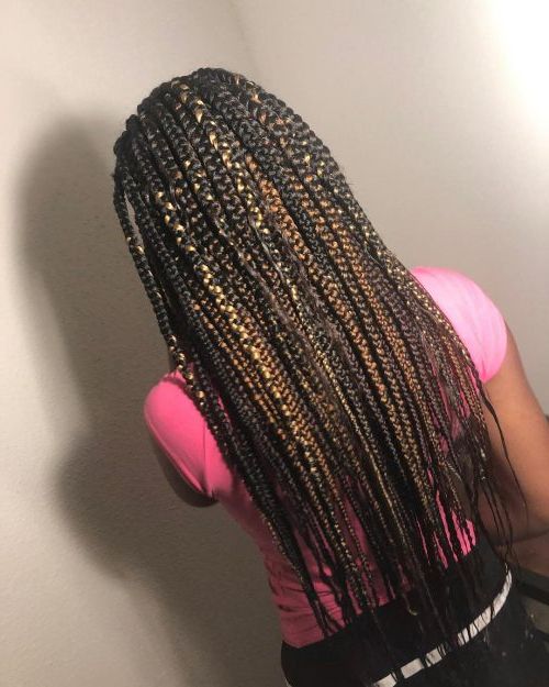 45 Flattering Weave Hairstyles For Black Women In 2019 Regarding Most Up To Date Gold Toned Skull Cap Braided Hairstyles (View 8 of 25)