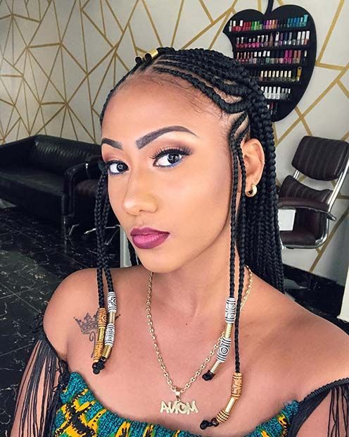 45 Hot Fulani Braids To Copy This Summer | Page 2 Of 4 With Regard To Most Recently Kanekalon Braids With Golden Beads (View 13 of 25)