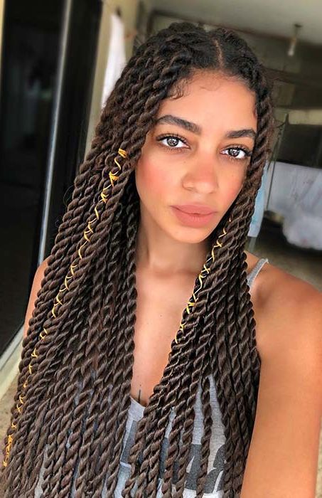 49 Senegalese Twist Hairstyles For Black Women | Stayglam Inside 2018 Black And Brown Senegalese Twist Hairstyles (View 7 of 25)