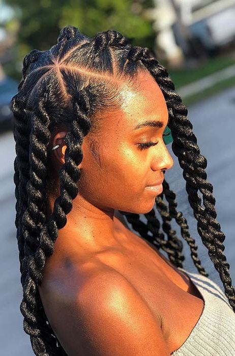 49 Senegalese Twist Hairstyles For Black Women | Stayglam Throughout 2018 Micro Twist Ponytail Hairstyles (View 9 of 25)