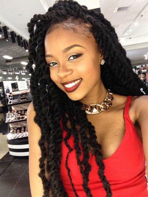 50 Goddess Braids Hairstyles | Herinterest/ For Latest Side Swept Yarn Twists Hairstyles (View 9 of 25)