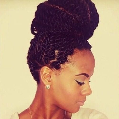 50 Sensational Styling Ideas For Senegalese Twists | Hair Regarding Most Current Rope Twist Updo Hairstyles With Accessories (View 1 of 25)