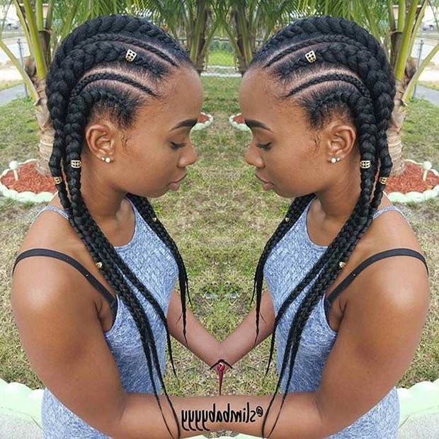 51 Best Ghana Braids Hairstyles | Page 3 Of 5 | Stayglam Intended For Most Recent Chunky Ghana Braid Hairstyles (View 7 of 25)