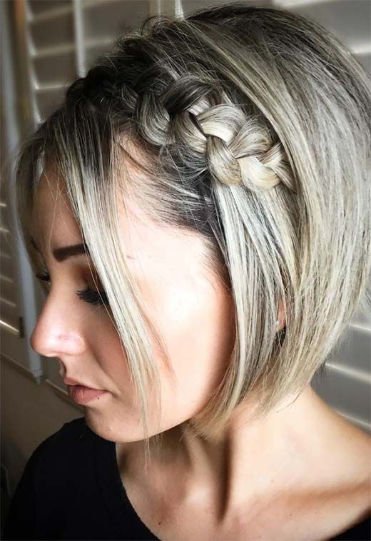 51 Cute Braids For Short Hair: Short Braided Hairstyles For For Current Layered Bob Braid Hairstyles (View 8 of 25)
