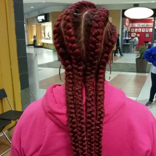 51 Goddess Braids Hairstyles For Black Women | Page 2 Of 5 Within Most Recent Red Inward Under Braid Hairstyles (View 1 of 25)
