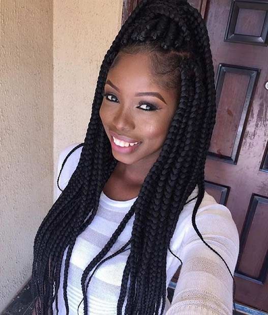 51 Hot Poetic Justice Braids Styles | Hair | Box Braids In Most Current Dookie Braid Hairstyles In Half Up Pony (View 1 of 25)
