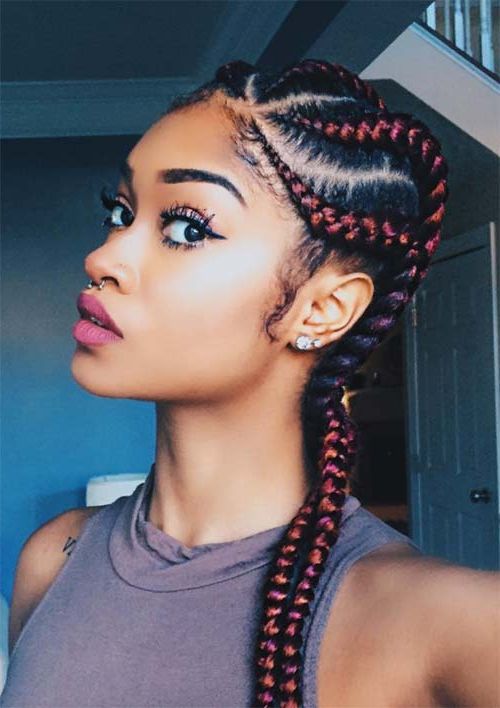 53 Goddess Braids Hairstyles – Tips On Getting Goddess Intended For Newest Red Inward Under Braid Hairstyles (View 5 of 25)