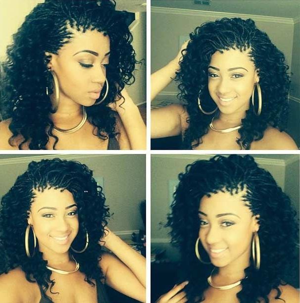 61 Beautiful Micro Braids Hairstyles | Stayglam Hairstyles Pertaining To Most Recently Twists Micro Braid Hairstyles With Curls (View 3 of 25)