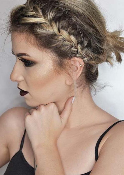 63 Creative Updos For Short Hair Perfect For Any Occasion In 2018 Bumped And Bobbed Braided Hairstyles (View 13 of 25)