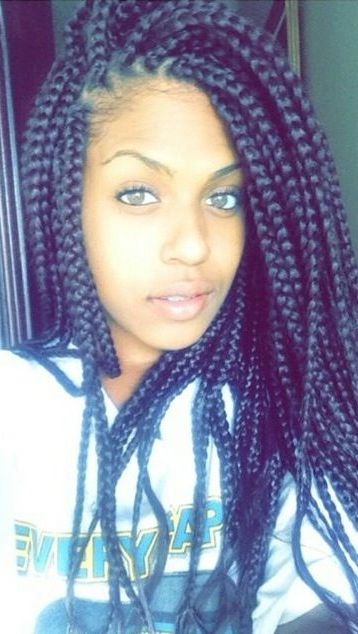 65 Box Braids Hairstyles For Black Women Within Most Up To Date Skinny Braid Hairstyles With Purple Ends (View 23 of 25)