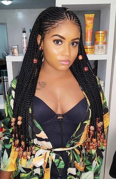 68 Best Black Braided Hairstyles To Copy In 2019 | 2dvine Intended For Most Popular Beaded Pigtails Braided Hairstyles (View 8 of 25)