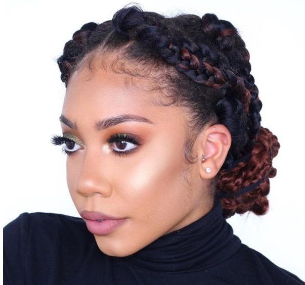 7 Stylish Box Braids Updo Looks Every Braid Lover Should Try Intended For Newest Box Braided Bun Hairstyles (View 14 of 25)
