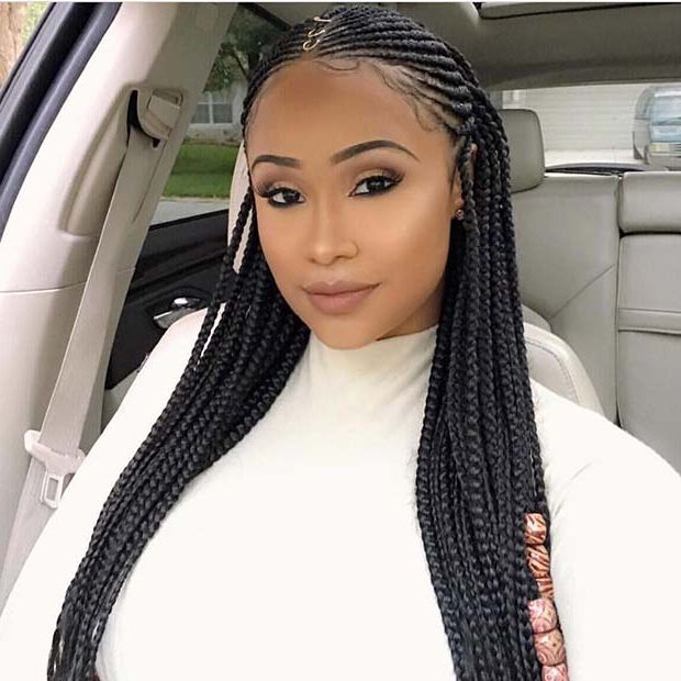 75 Sexy Fulani Braids That Will Blow Your Mind Regarding Most Popular Long Braid Hairstyles With Golden Beads (View 7 of 25)