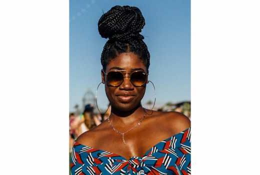 8 Top Knot Braided Hairstyles From Coachella Every Lady Inside Newest Braided Topknot Hairstyles With Beads (View 6 of 25)