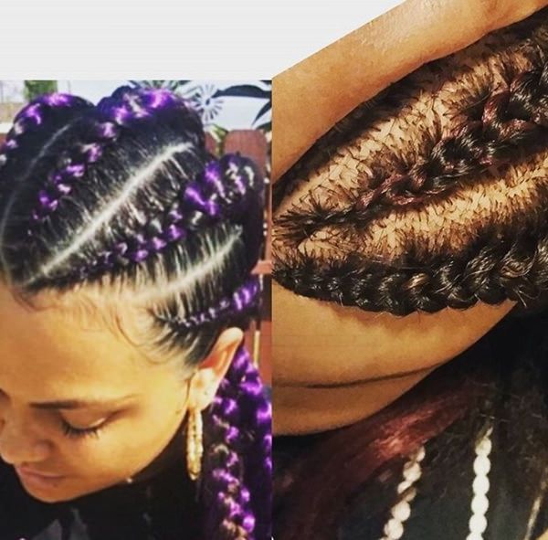 80 Amazing Feed In Braids For 2019 With Most Recently Colorful Cornrows Under Braid Hairstyles (View 14 of 25)