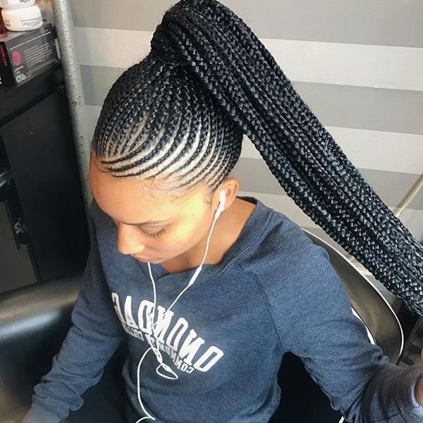 80 Outlandish Feed In Braids For Stylish You In Most Up To Date Spiral Under Braid Hairstyles With A Straight Ponytail (View 17 of 25)