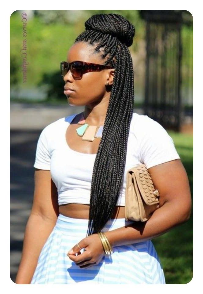84 Sexy Kinky Twist Hairstyles To Try This Year In Most Recent Tiny Braid Hairstyles In Crop (Photo 21 of 25)