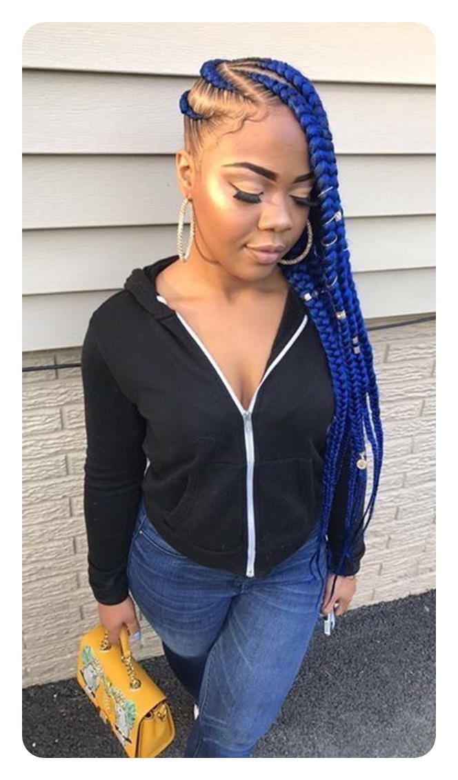 98 Ghana Braids Ideas That You Need To Try Out This Season Pertaining To Most Recently Blue And Black Cornrows Braid Hairstyles (View 16 of 25)