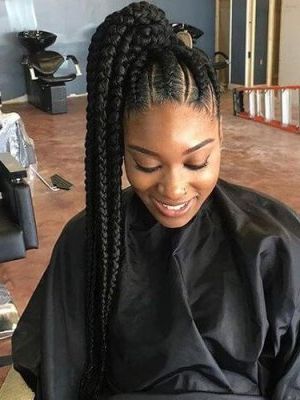 Black Braided Hairstyles 2019 – Big, Small, African, 2 And 4 Inside Most Recently Long And Big Cornrows Under Braid Hairstyles (View 4 of 25)