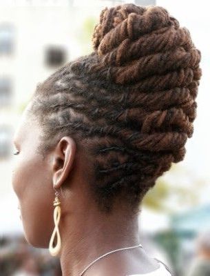 Black Dreadlocks French Roll | Locs In 2019 | Natural Hair With 2018 Tightly Coiled Gray Dreads Bun Hairstyles (View 15 of 25)