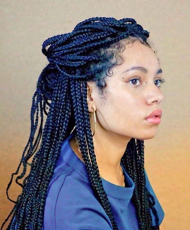 Black Girl, Braids, And Mixed Girl Image | Hair In 2019 Throughout Latest Blue And Black Cornrows Braid Hairstyles (View 10 of 25)