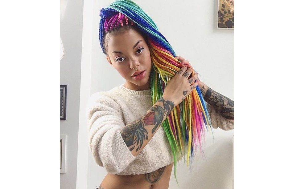 Box Braid Color Tips | Hair Braiding Styles | Explore World Intended For Most Up To Date Long Braids With Blue And Pink Yarn (View 21 of 25)