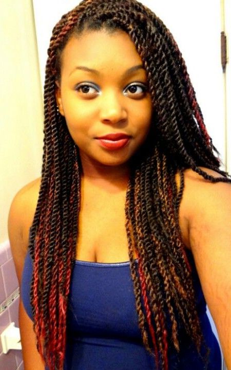 Box Braid Twist With Vibrant Highlights! | Box Braids With Most Recently Long Twists Invisible Braids With Highlights (View 9 of 25)