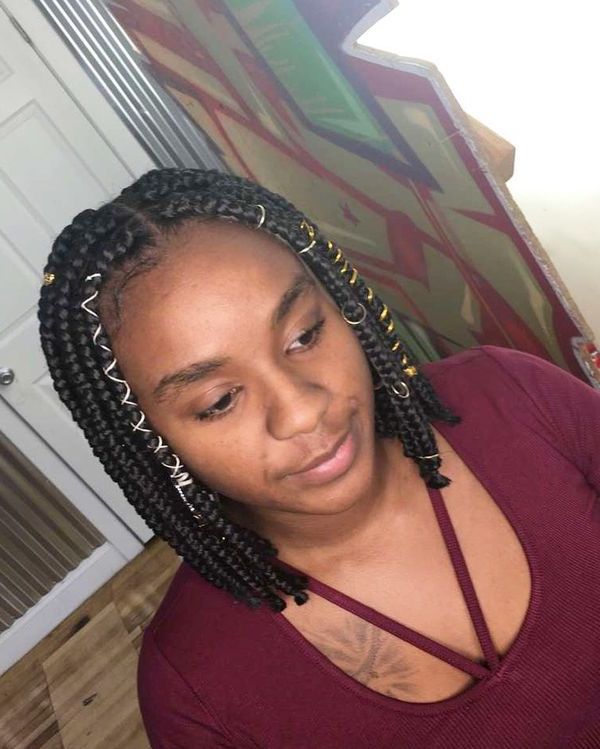 Box Braids Hairstyles, Hairstyles With Box Braids For Most Popular Two Tone Tiny Bob Braid Hairstyles (View 6 of 25)