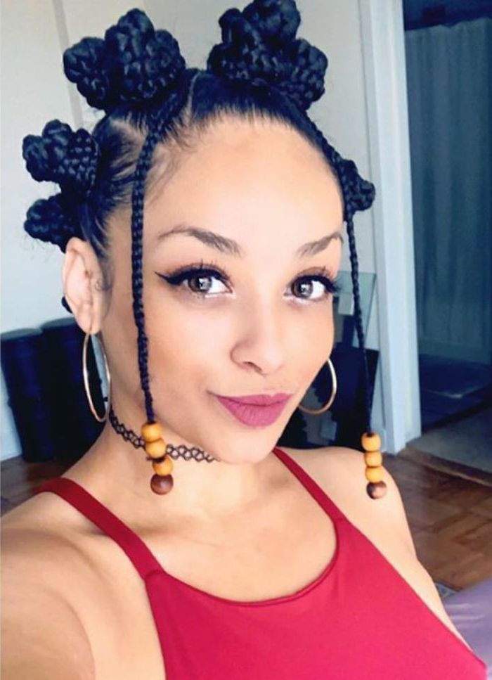 Braided Bantu Knots With Beads | Huuurrrrrrrr In 2019 With Most Up To Date Bantu Knots And Beads Hairstyles (View 8 of 25)