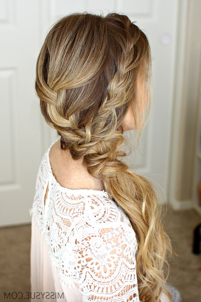 Braided Side Swept Prom Hairstyle | Missy Sue Throughout Most Popular Side Swept Braid Hairstyles (View 7 of 25)