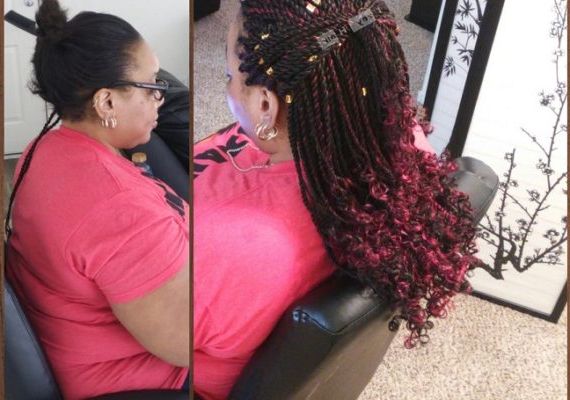 Braiding And Sew In Styles Archives – Page 2 Of 3 – Izey For Most Current Black Twists Micro Braids With Golden Highlights (View 25 of 25)