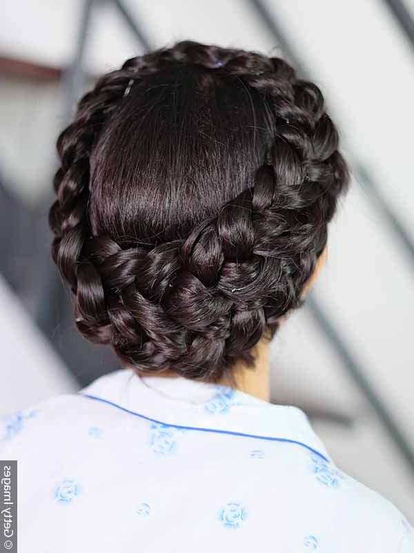 Braiding How To: Style A Crown Braid Four Ways Inside Best And Newest Wide Crown Braided Hairstyles With A Twist (View 1 of 25)