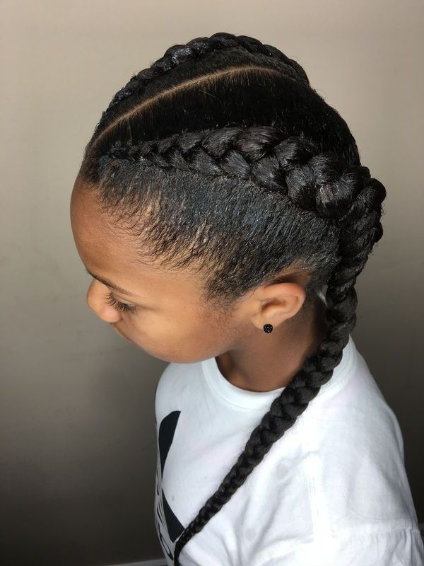 Braids For Kids: Black Girls Braided Hairstyle Ideas In Regarding Current Skinny Curvy Cornrow Braided Hairstyles (View 25 of 25)