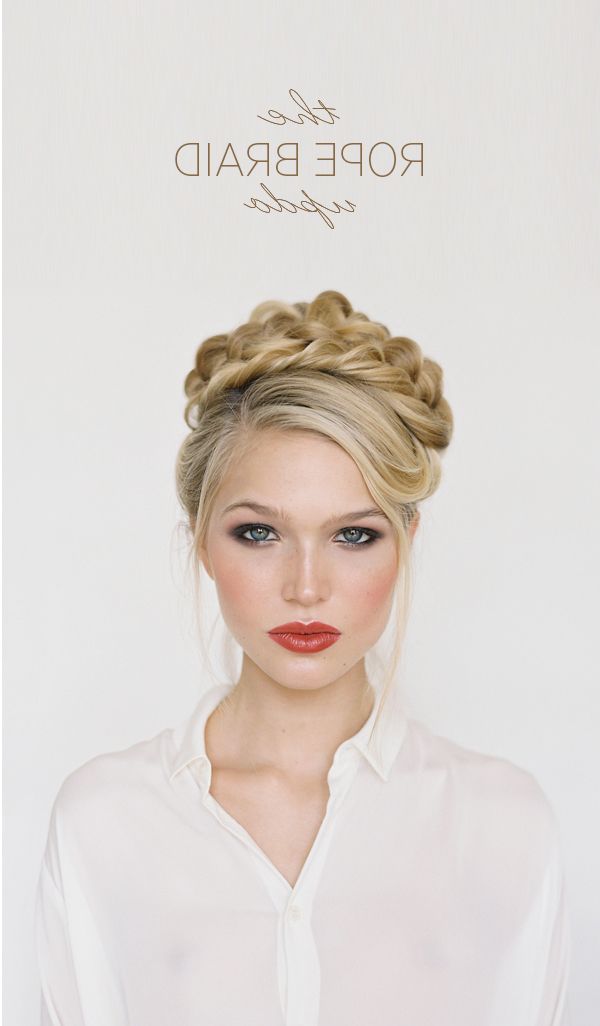 Diy Rope Braid Updo | Wedding Hair Ideas Within Most Recently Messy Rope Braid Updo Hairstyles (View 20 of 25)