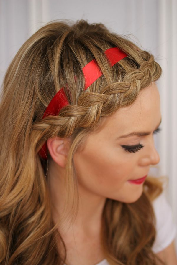 Dutch Braided Headband With A Ribbon | Missy Sue For Newest Braid Hairstyles With Headband (View 11 of 25)